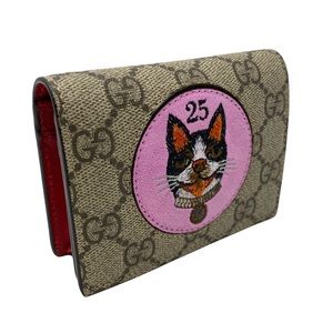 GUCCI GG Supreme Monogram Bosco Patch Card Case Wallet